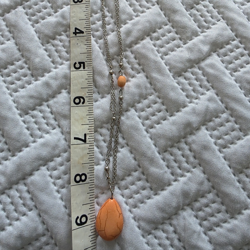 Elegant Orange Pendant Necklace